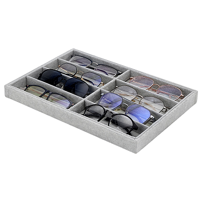 Velvet Jewelry Display Trays for Sunglasses ODIS-WH0086-165A-1