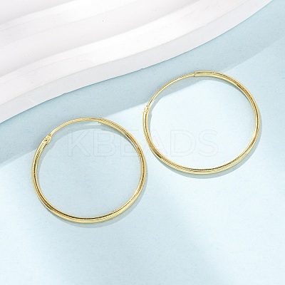 925 Sterling Silver Huggie Hoop Earrings EJEW-C179-05D-G-1