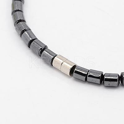 Fashionable Magnetic Synthetic Hematite Necklaces NJEW-K006-21-1