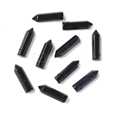 Synthetic Blue Goldstone Pointed Pendants G-D460-01F-1