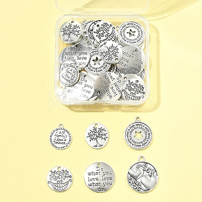 50Pcs Tibetan Style Alloy Pendants TIBE-FS0003-25-RS-1