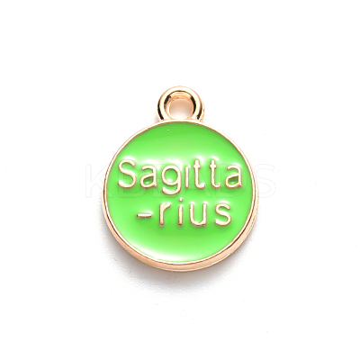 Alloy Enamel Pendants ENAM-S124-01B-06F-1