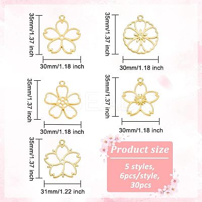 Alloy Open Back Bezel Pendants PALLOY-OC0002-11G-RS-1
