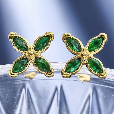 304 Stainless Steel Stud Earrings EJEW-C135-01G-02-1