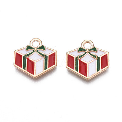 Christmas Alloy Enamel Pendants ENAM-Q442-59-1