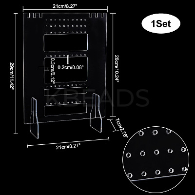 Rectangle Acrylic Jewelry Display Stands EDIS-WH0021-38-1