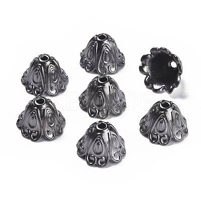 Tibetan Style Alloy Bead Caps LS-TIBEB-EA9700YKG-B-FF-1