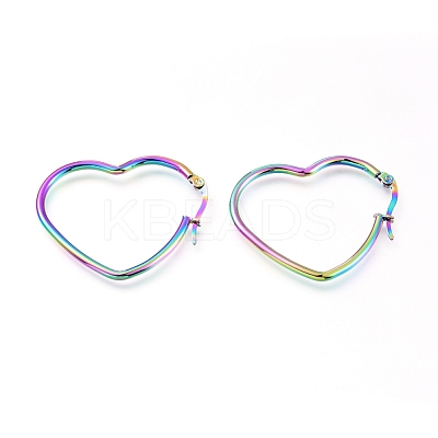 201 Stainless Steel Hoop Earrings EJEW-A052-12D-M-1