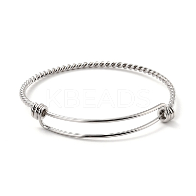 Non-Tarnish 304 Stainless Steel Expandable Bangle for Girl Women BJEW-C003-04P-1