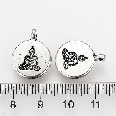 Tibetan Style Alloy Pendants TIBEP-Q078-28AS-NR-1