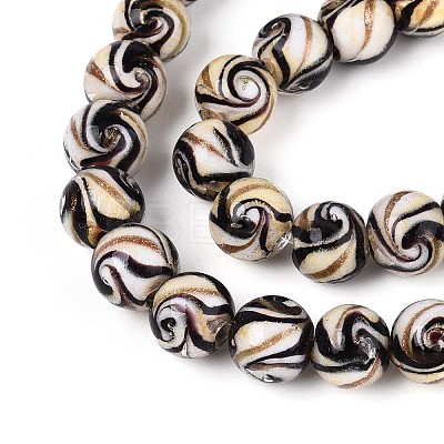 Handmade Gold Sand Lampwork Beads LAMP-T024-11A-1
