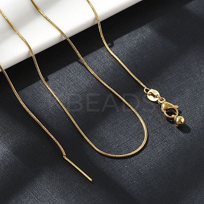 304 Stainless Steel Snake Chain Necklace for Women NJEW-G104-01G-1