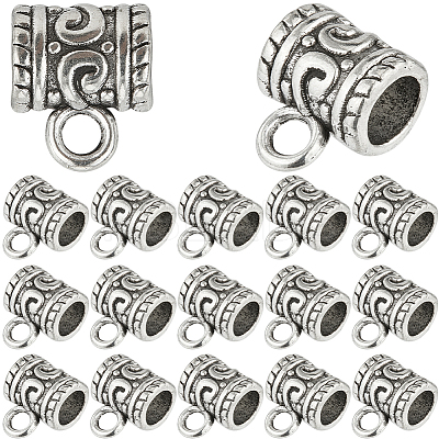 160Pcs Tibetan Style Alloy Tube Bails FIND-SP0001-79-1