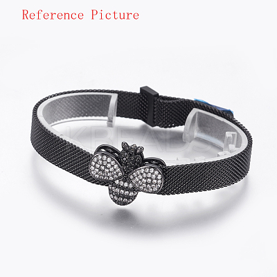 PVD Vacuum Plating 430 Stainless Steel Mesh Bracelet Making MAK-L021-01B-1