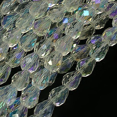 Electroplate Glass Bead Strands EGLA-E010-5x7mm-AB01-1