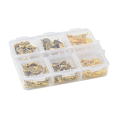 105Pcs Tibetan Style Alloy Beads TIBEB-FS0001-09-1