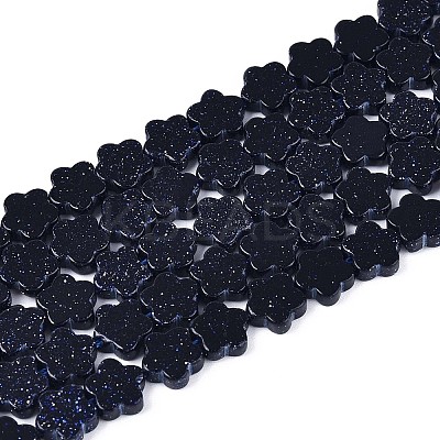 Synthetic Blue Goldstone Beads Strands G-N257-24A-01-1