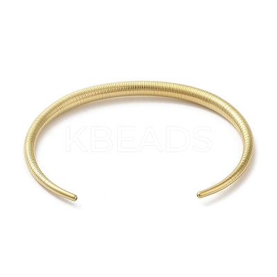 304 Stainless Steel Open Cuff Bangles BJEW-K241-02C-G-1