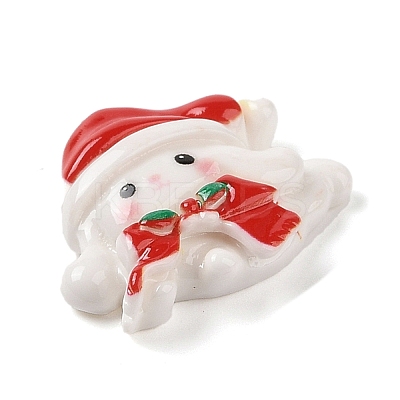 Christmas Rabbit Theme Opaque Resin Decoden Cabochons LS-RESI-S397-01H-1