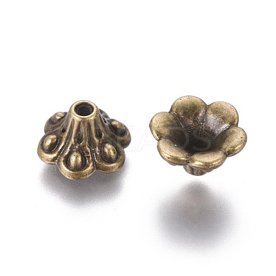 Tibetan Style Bell Filigree Bead Caps LS-TIBE-A23845-AB-FF-1