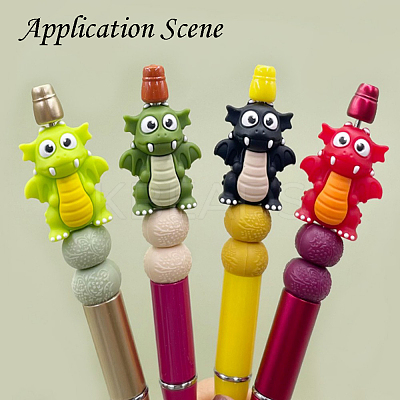 Dinosaur Food Grade Silicone Focal Beads SIL-A009-01A-1