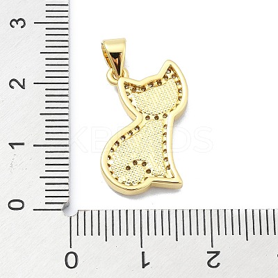 Brass Micro Pave Clear Cubic Zirconia Pendants KK-A221-12G-1