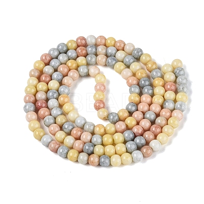 Ombre Effect Opaque Crackle Glass Beads Strands GLAA-Q106-01A-A11-1