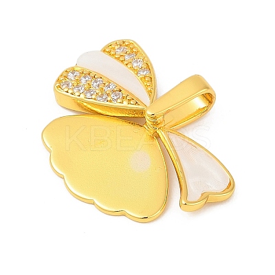 Brass Micro Pave Cubic Zirconia Acrylic Pendants KK-D291-10G-1