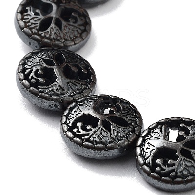 Non-Magnetic Synthetic Hematite Beaded Stretch Bracelets BJEW-H589-01E-1