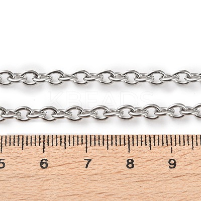 304 Stainless Steel Cable Chain Necklaces for Women Men STAS-M102-69P-1