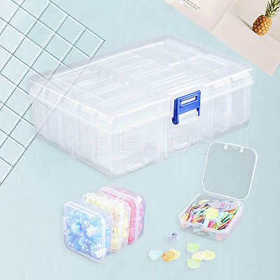 1Pc Rectangle Plastic Craft Organizer Case Sets CON-DJ0001-47A-1