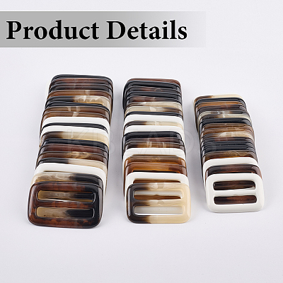 20Pcs Resin Tri-Glide Adjuster Buckles FIND-GF0008-12A-1