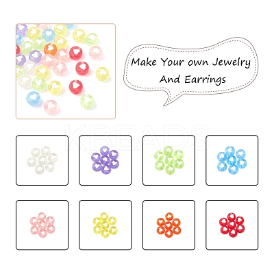 400Pcs 8 Colors Transparent Acrylic Beads TACR-YW0001-44-1