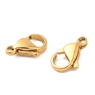 Ion Plating(IP) 304 Stainless Steel Lobster Claw Clasps LS-STAS-AB12-G-01-1
