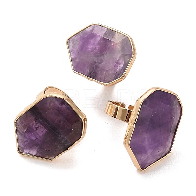 Natural Amethyst Finger Rings RJEW-G332-01C-G-1