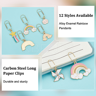 Iron Long Paper Clips AJEW-OC00015-1