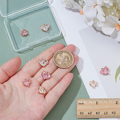 8Pcs 4 Styles Brass Charms KK-WR0001-60-1