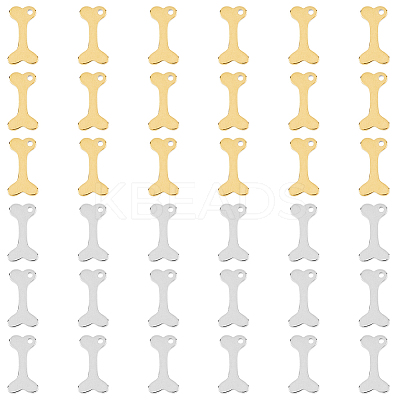 40Pcs 2 Colors 304 Stainless Steel Charms STAS-DC0012-66-1
