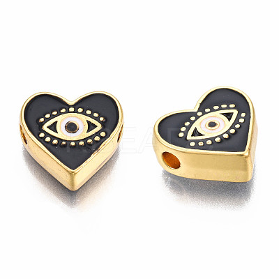 Rack Plating Alloy Enamel Pendants PALLOY-N172-066B-1