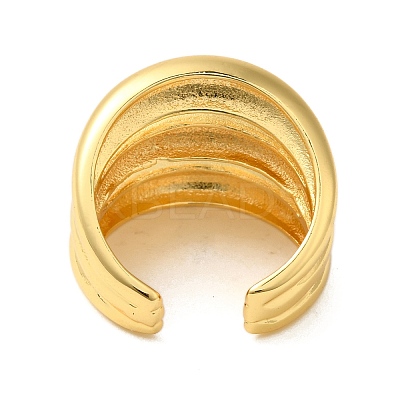 Brass Open Cuff Rings RJEW-A048-09G-1