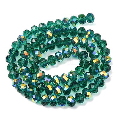 Electroplate Transparent Glass Beads Strands EGLA-A046-01C-23-1