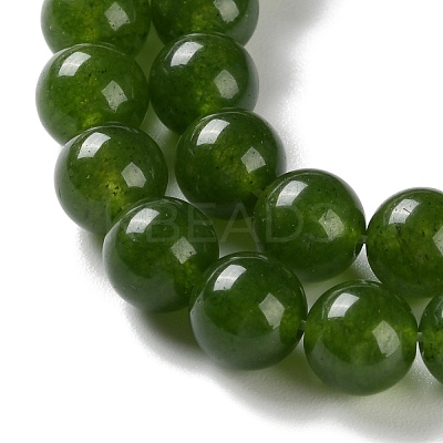 Dyed Natural White Jade Imittation Chinese Jade/Taiwan Jade Round Beads Strands GSR063-8MM-1