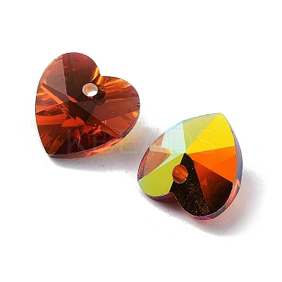 Electroplate Glass Charms GGLA-Z002-02C-1