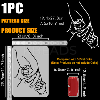 Plastic Hollow Out Drawing Painting Stencils Templates DIY-WH0396-770-1