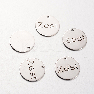 Non-Tarnish Spray Painted 201 Stainless Steel Pendants LS-STAS-I048-C06-1