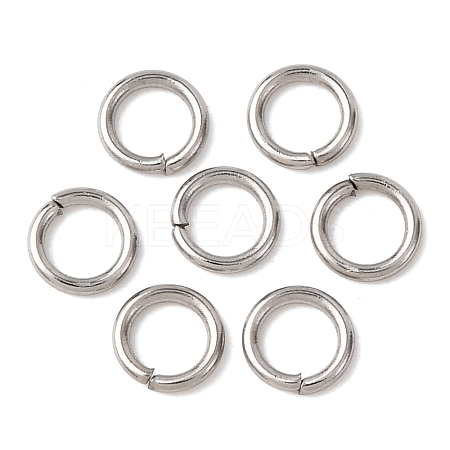 Tarnish Resistant 304 Stainless Steel Open Jump Rings X-STAS-Q186-02-5x0.8mm-1