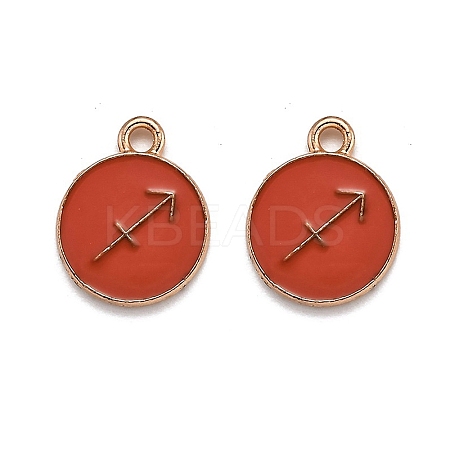 Alloy Enamel Pendants ENAM-S124-01B-12F-1