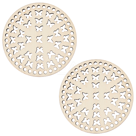 Wooden Basket Bottoms AJEW-WH0126-07B-1