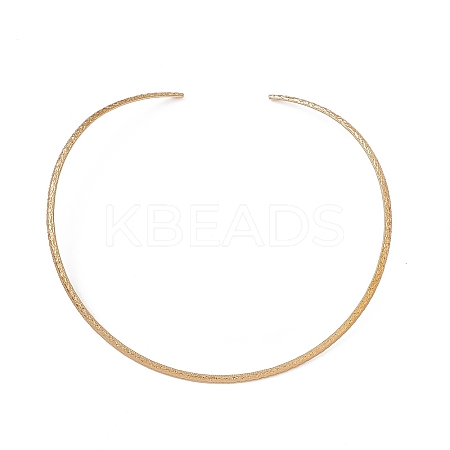 304 Stainless Steel Textured Wire Necklace Making STAS-B036-02G-1