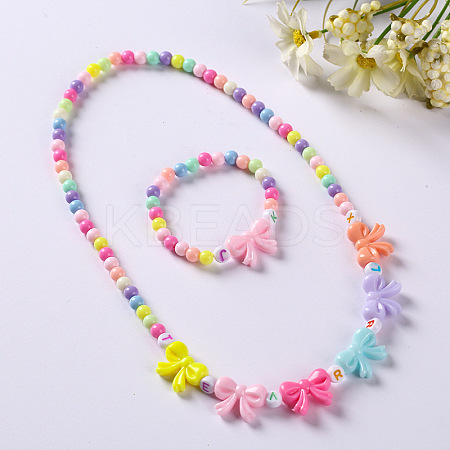 Plastic Beaded Necklaces & Beaded Bracelets WG32877-11-1